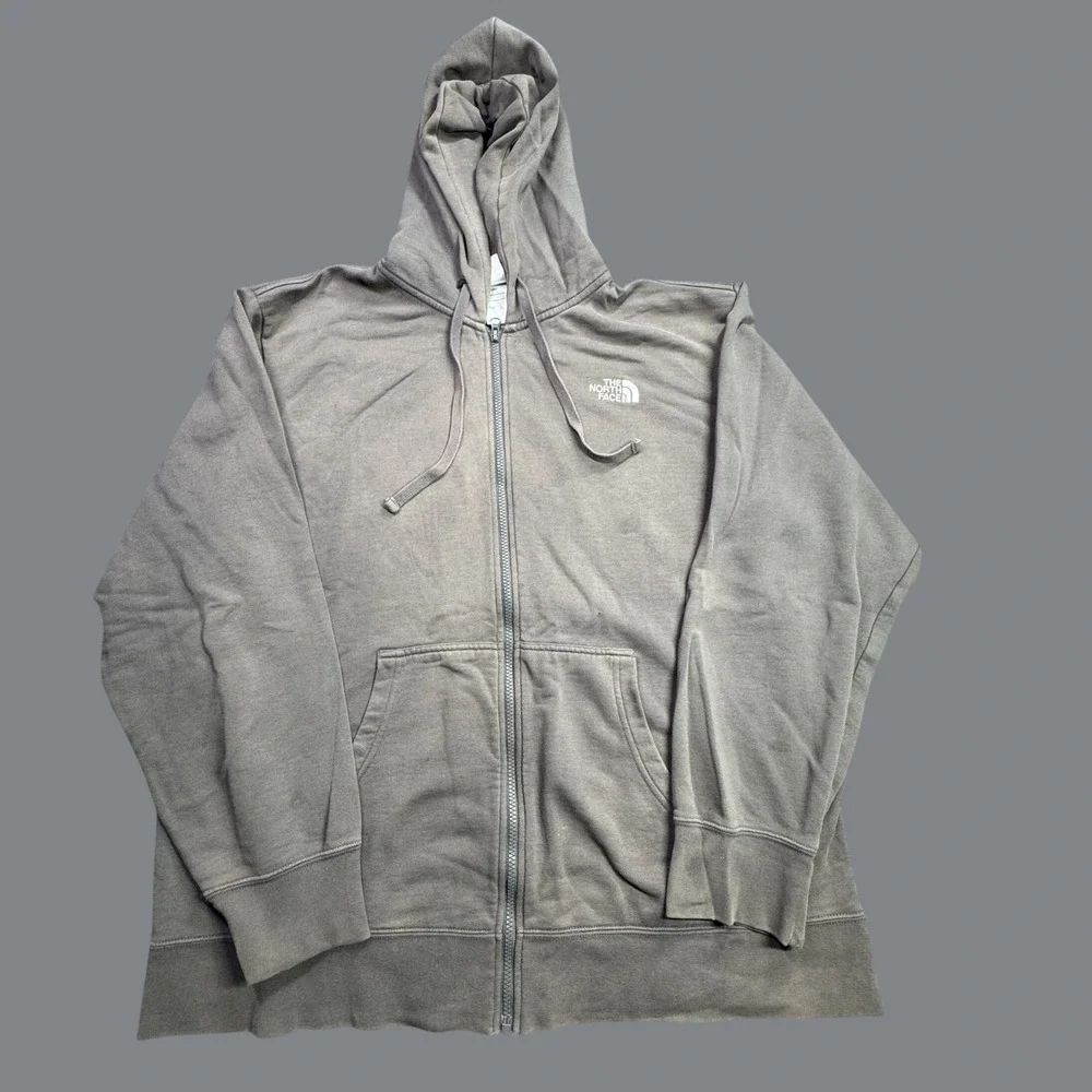 The North Face Full Zip Hoodie Mens XXL Brown Streetwear Casual